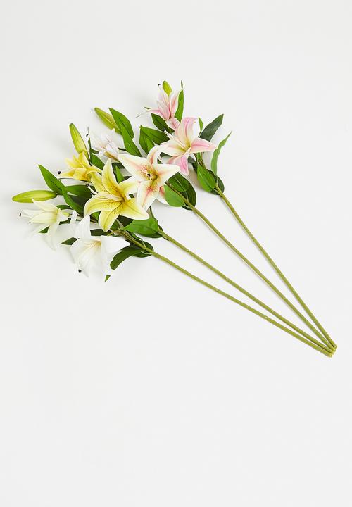H&S - Tiger lily  bunch of 4 mixed stems - multi