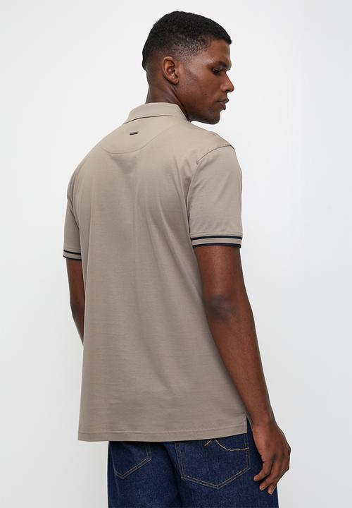 POLO - Tony Zip Dm 1/4 Zip Golfer - Taupe