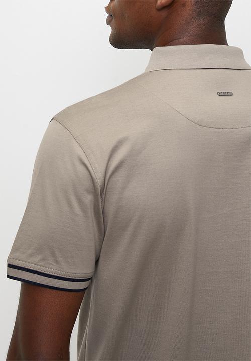 POLO - Tony Zip Dm 1/4 Zip Golfer - Taupe