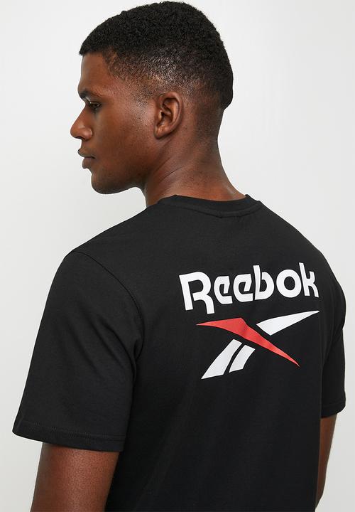 Reebok - Mitcham Front&Back Logo Crew Neck Ss Tee - Black