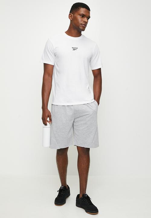 Reebok - Mitcham Front&Back Logo Crew Neck Ss Tee - White