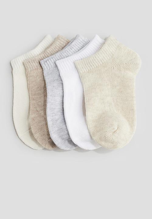 H&M - 5-Pack trainer socks - light grey/white