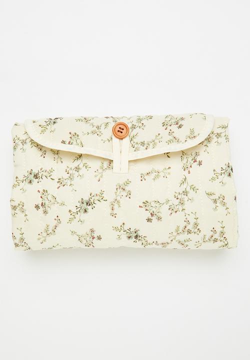Pop Candy - Foldable nappy changing mat - ecru/floral