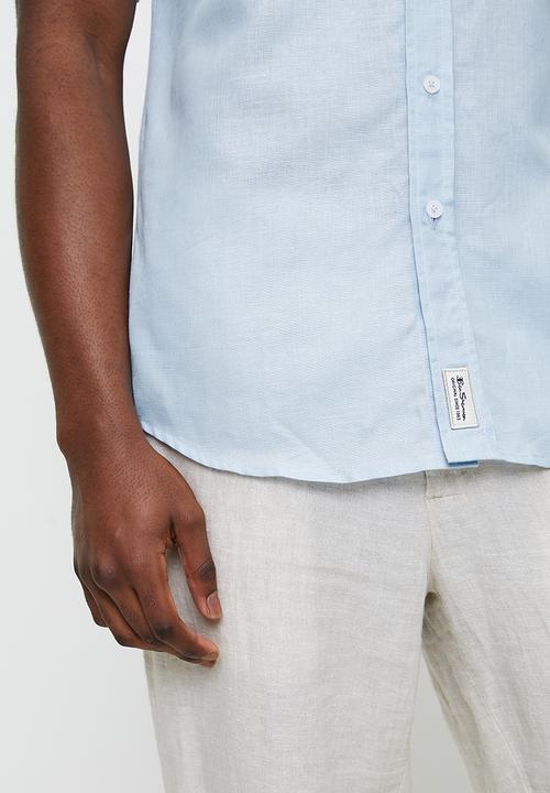 Ben Sherman - Cotton Linen Shirt S/S - Lt Blue