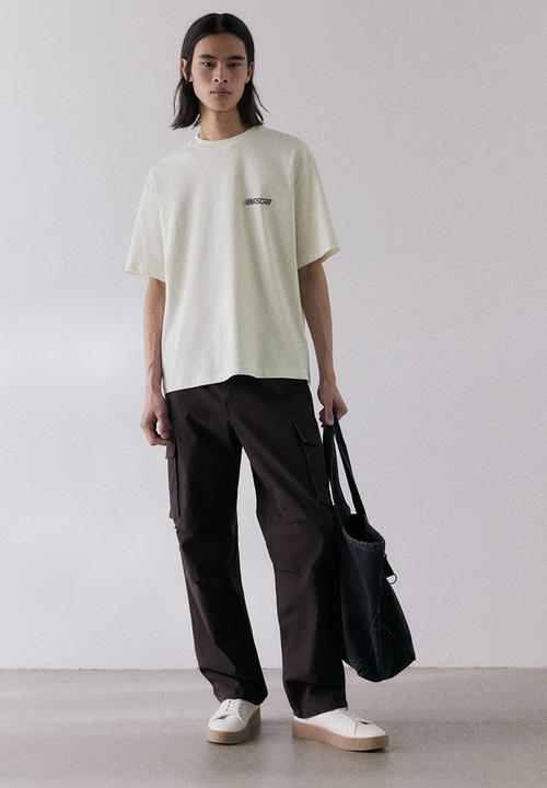 H&M - Loose fit t-shirt - cream nascar