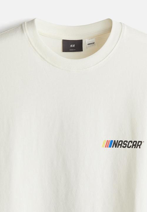 H&M - Loose fit t-shirt - cream nascar