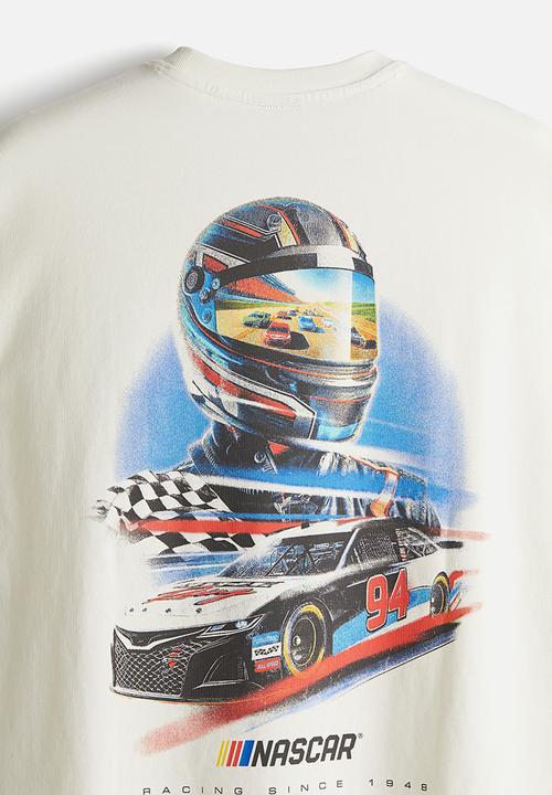 H&M - Loose fit t-shirt - cream nascar