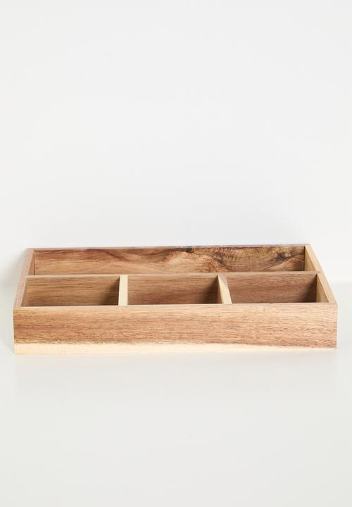 Storage Solutions - Acacia drawer multi organizer - brown