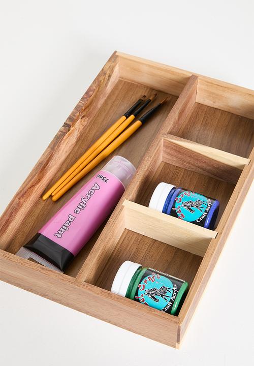 Storage Solutions - Acacia drawer multi organizer - brown
