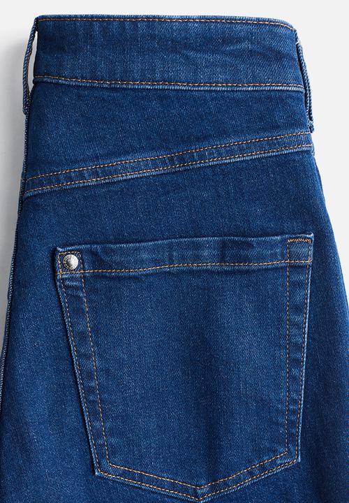 H&M - Flared ultra high jeans - dark denim blue