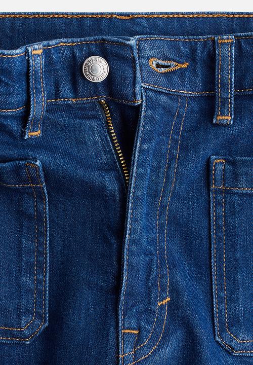H&M - Flared ultra high jeans - dark denim blue