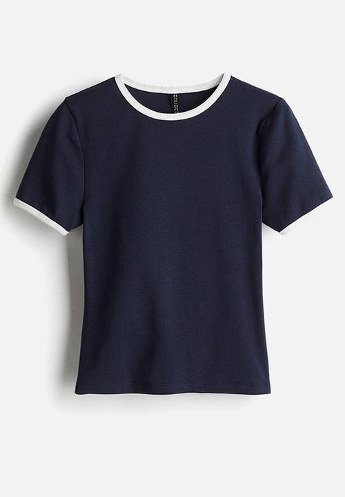 Fitted t-shirt - navy blue - 1291905001