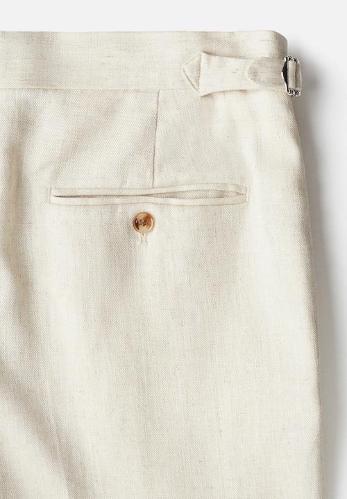 H&M - Regular fit linen-blend suit trousers - beige