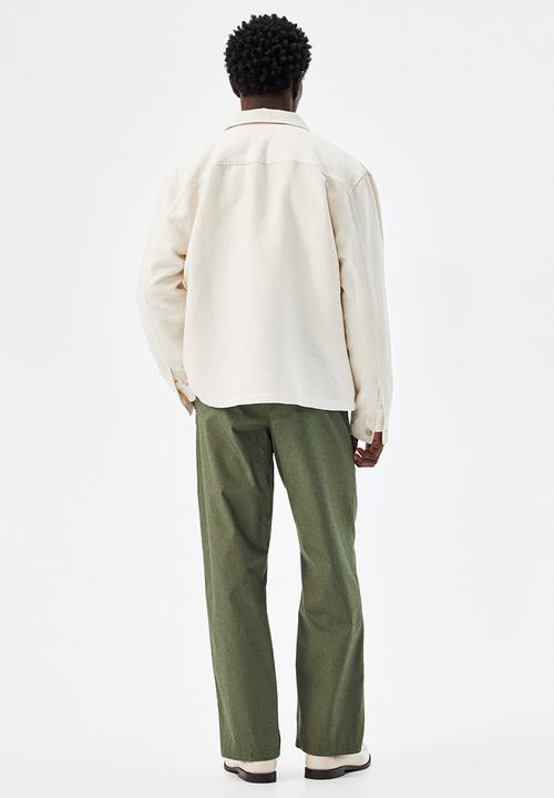 H&M - Relaxed fit poplin trousers - khaki green