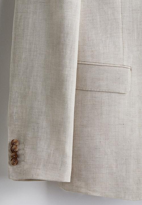 H&M - Regular fit linen-blend jacket - beige