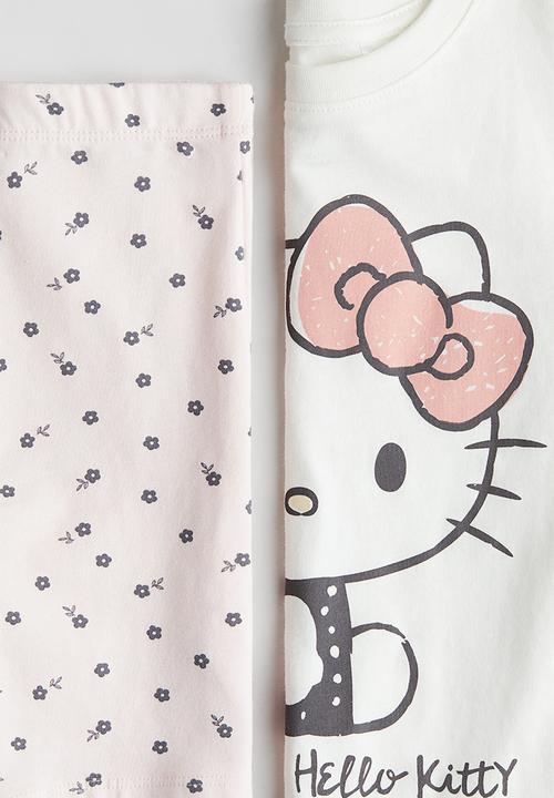 H&M - 2-Piece printed set - light pink/hello kitty