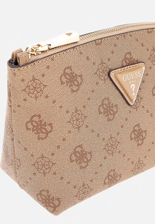 GUESS - SILIA LARGE TOP ZIP -  LATTE LOGO