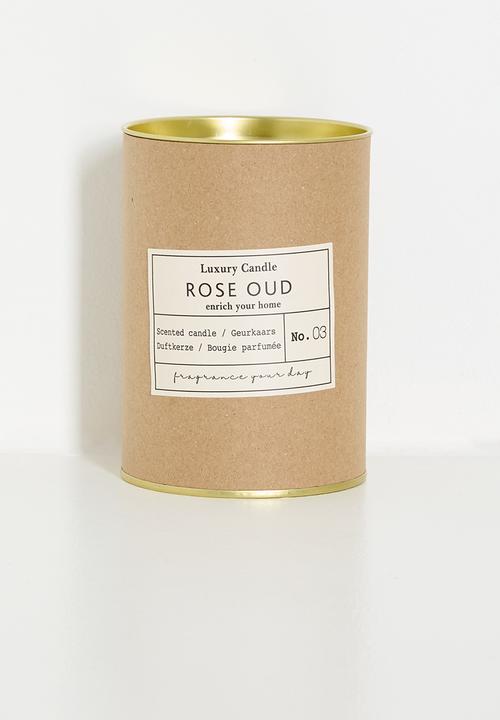 H&S - Glass Scented Candle - Rose Oud