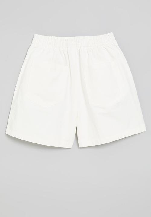 Pop Candy - Elasticated shorts - white