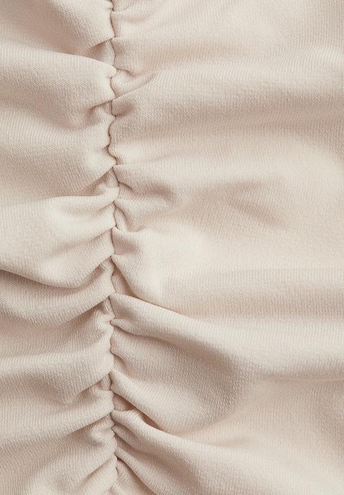 H&M - Draped turtleneck top - light beige 
