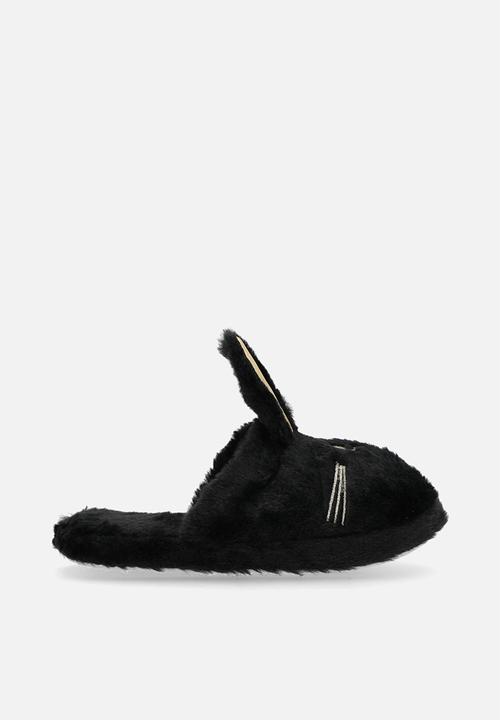 Pop Candy - Slippers with bunny ears - black