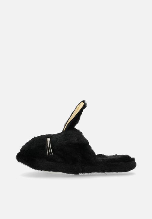 Pop Candy - Slippers with bunny ears - black