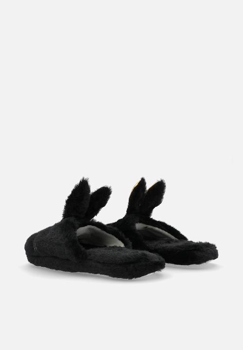 Pop Candy - Slippers with bunny ears - black