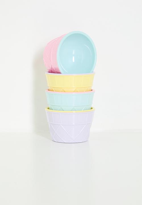 H&S - Ice-cream coupe set of 9 - multi