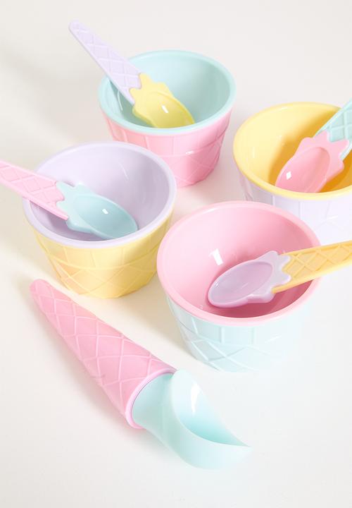 H&S - Ice-cream coupe set of 9 - multi