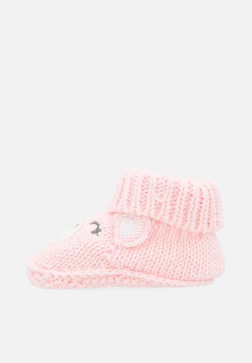 Pop Candy - Woollen kitty booties - pink