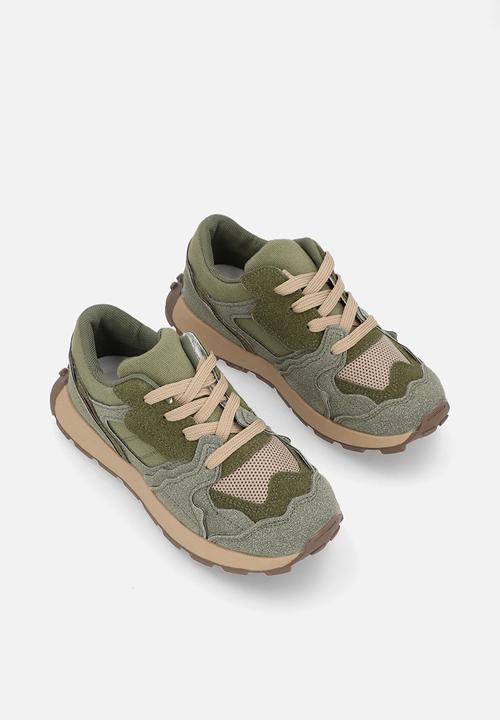 Pop Candy - T Lace up sneaker - olive