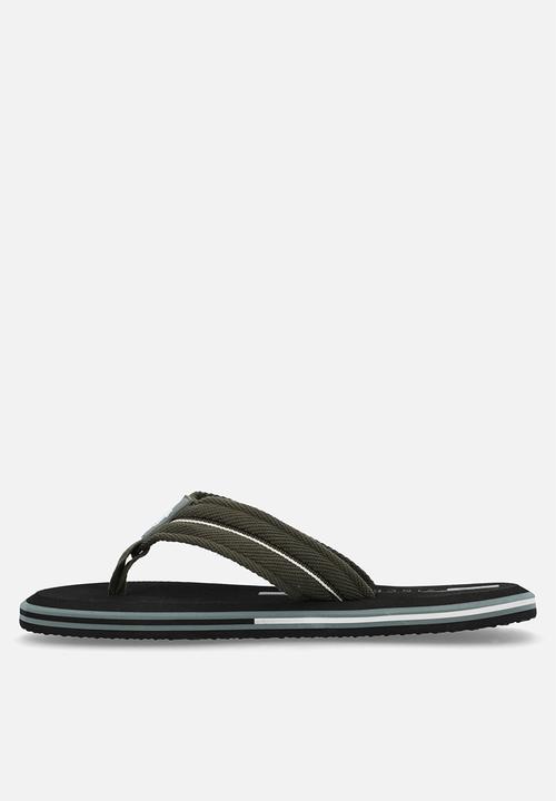 POLO - Petersham heritage flip flop - black/olive