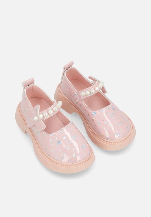 Pop Candy - Glossy Mary Janes - pink/stars aop