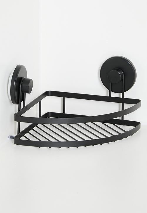 Bathroom Solutions - Suction corner shelf - black