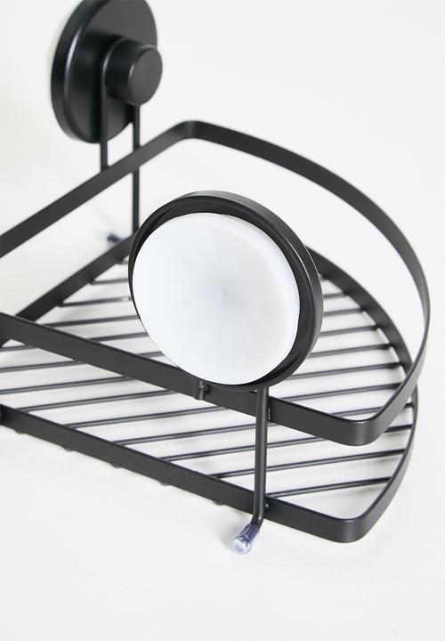 Bathroom Solutions - Suction corner shelf - black