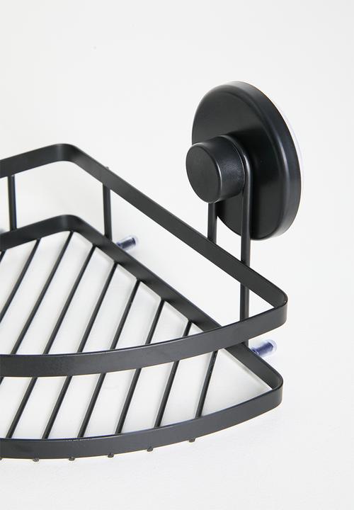 Bathroom Solutions - Suction corner shelf - black