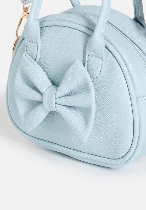 Pop Candy - Mini handbag with detachable strap & bow feature - pastel blue