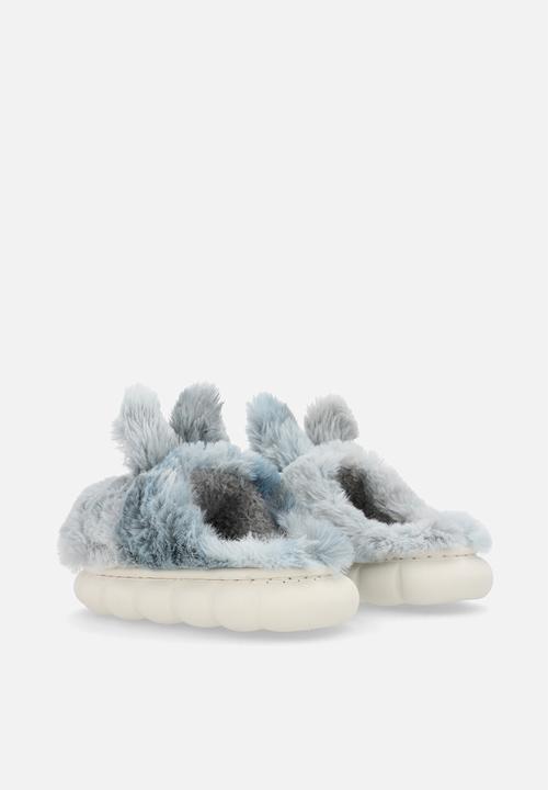 Pop Candy - Fluffy animal ear slippers - grey