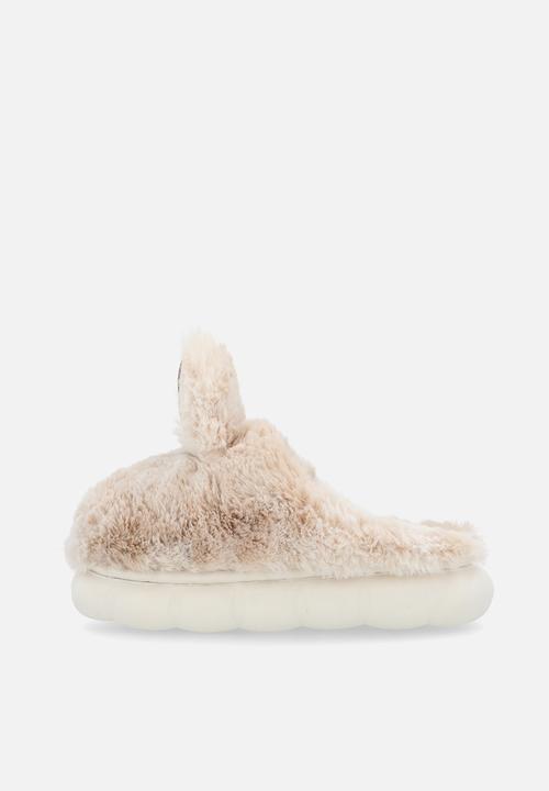 Pop Candy - Fluffy animal ear slippers - beige