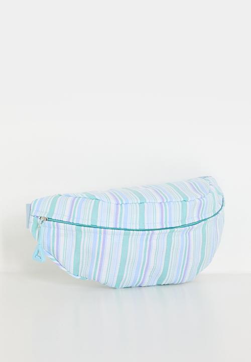 Pop Candy - Unbalanced stripe belt bag - blue/multi