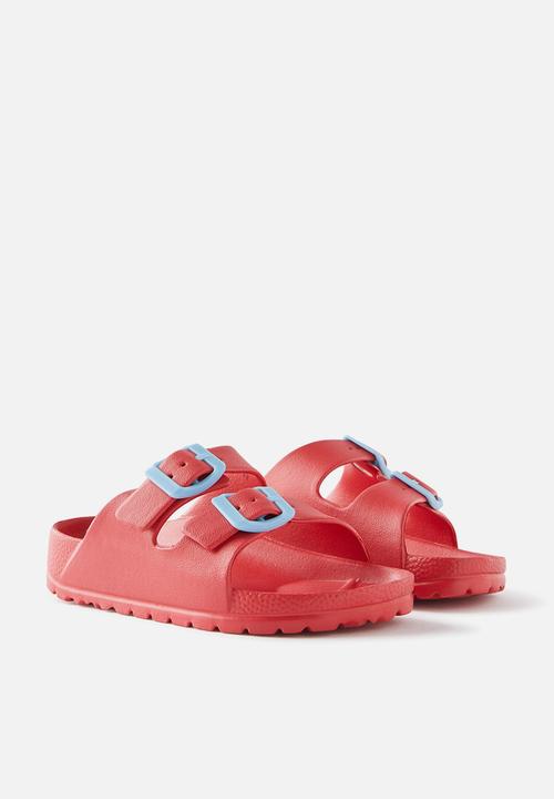 Cotton On - Twin strap slide - varsity red/dawn blue