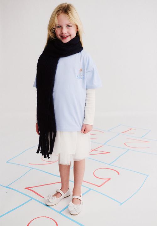 Cotton On - License drop shoulder short sleeve tee - lcn dis cinderella/dawn blue