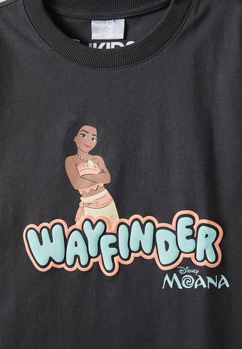 Cotton On - License drop shoulder short sleeve tee - lcn dis moana/phantom