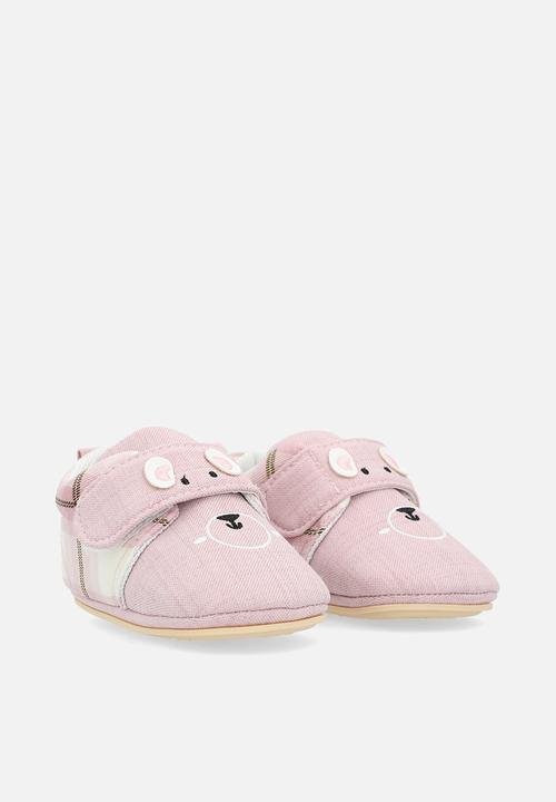 Pop Candy - Adjustable fastener strap shoes - pink check/pink