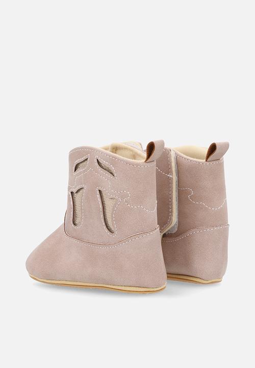 Pop Candy - Laser cut-out soft boots - dusty pink