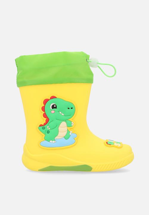 Pop Candy - Little dino rainboots - yellow/green