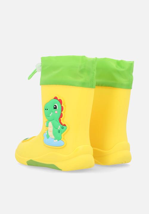 Pop Candy - Little dino rainboots - yellow/green