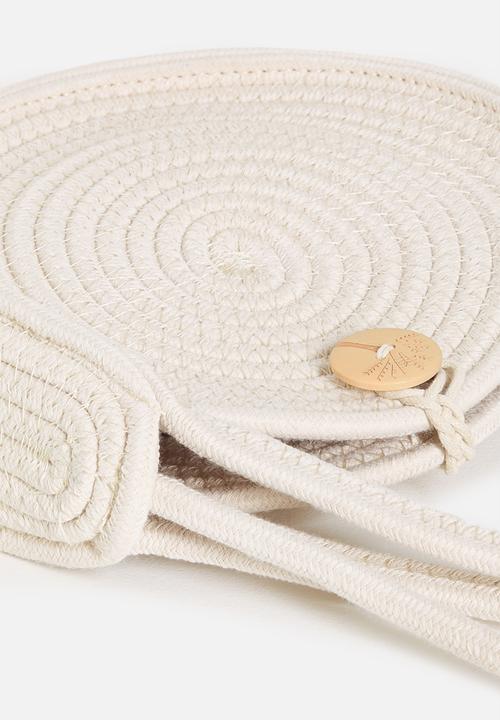 Pop Candy - Straw canteen bag with grown-on handle - stone