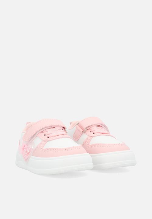 Pop Candy - Sneaker with sequin-filled resin heart - pink/white