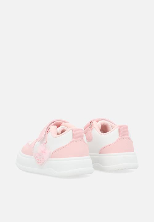 Pop Candy - Sneaker with sequin-filled resin heart - pink/white